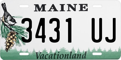 ME license plate 3431UJ