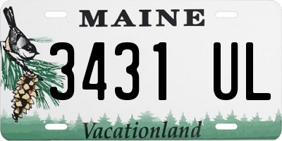 ME license plate 3431UL