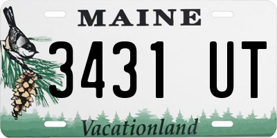 ME license plate 3431UT