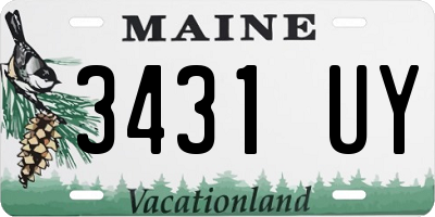 ME license plate 3431UY