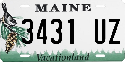 ME license plate 3431UZ