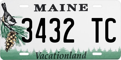 ME license plate 3432TC