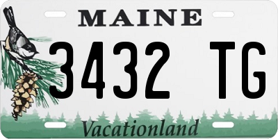 ME license plate 3432TG