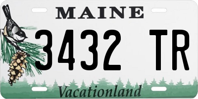 ME license plate 3432TR