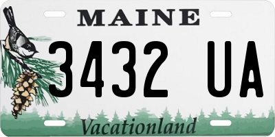 ME license plate 3432UA