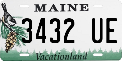 ME license plate 3432UE
