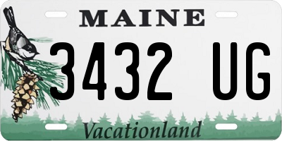 ME license plate 3432UG