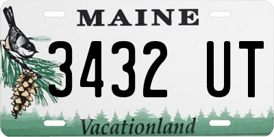 ME license plate 3432UT