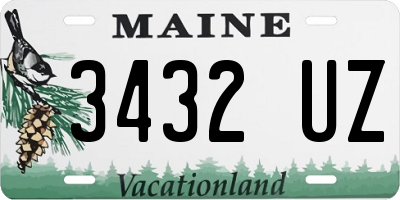 ME license plate 3432UZ