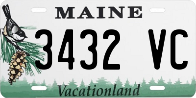 ME license plate 3432VC