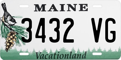 ME license plate 3432VG