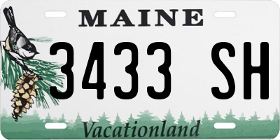 ME license plate 3433SH