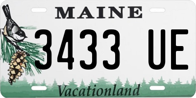 ME license plate 3433UE