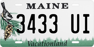 ME license plate 3433UI