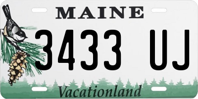 ME license plate 3433UJ