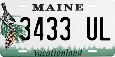 ME license plate 3433UL