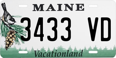 ME license plate 3433VD