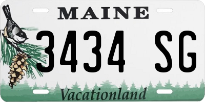 ME license plate 3434SG
