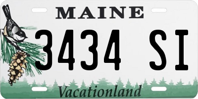 ME license plate 3434SI