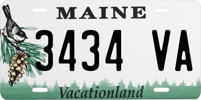 ME license plate 3434VA