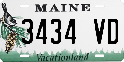 ME license plate 3434VD