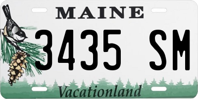 ME license plate 3435SM