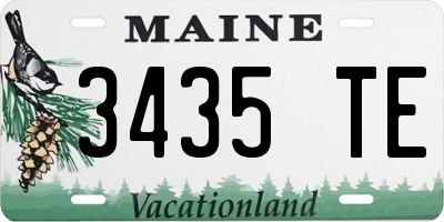 ME license plate 3435TE