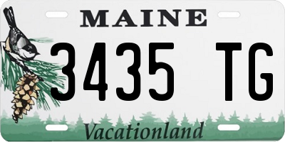 ME license plate 3435TG