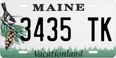 ME license plate 3435TK