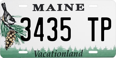 ME license plate 3435TP