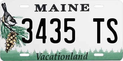 ME license plate 3435TS