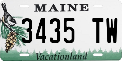 ME license plate 3435TW