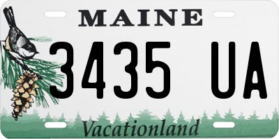 ME license plate 3435UA