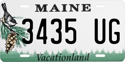 ME license plate 3435UG