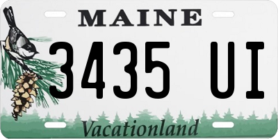 ME license plate 3435UI