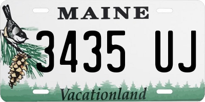 ME license plate 3435UJ