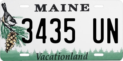 ME license plate 3435UN