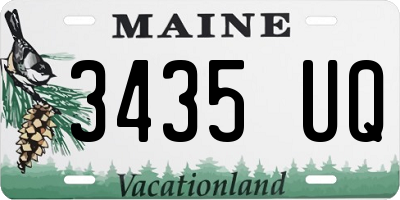 ME license plate 3435UQ