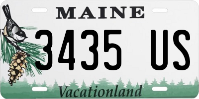 ME license plate 3435US