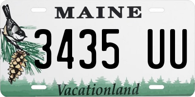 ME license plate 3435UU