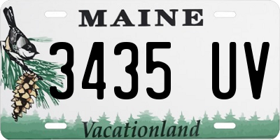 ME license plate 3435UV