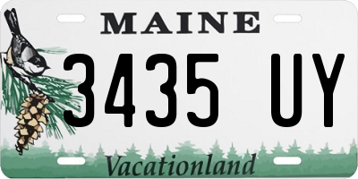 ME license plate 3435UY