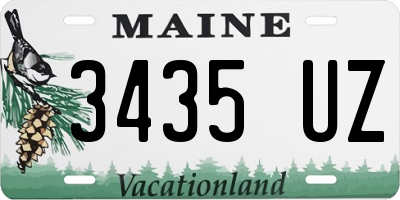 ME license plate 3435UZ