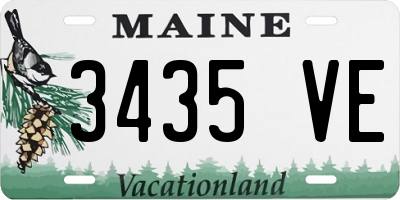 ME license plate 3435VE