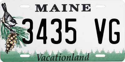 ME license plate 3435VG