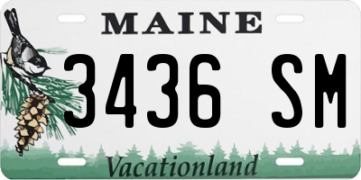 ME license plate 3436SM