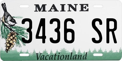 ME license plate 3436SR