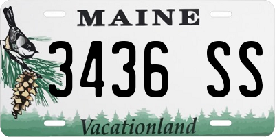 ME license plate 3436SS