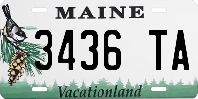ME license plate 3436TA