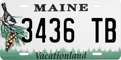 ME license plate 3436TB
